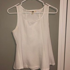 White Peplum Tank Top